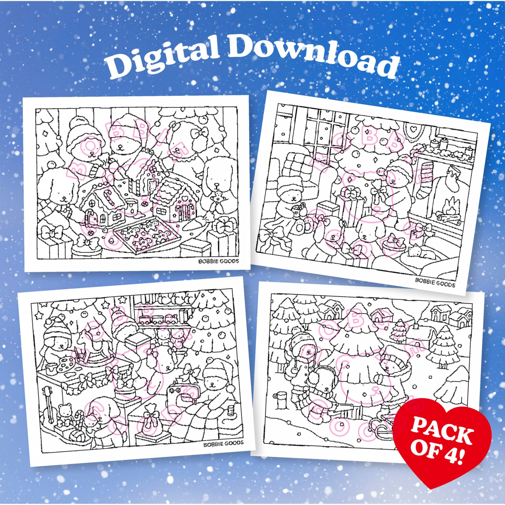 Digital Download • December Coloring Pages