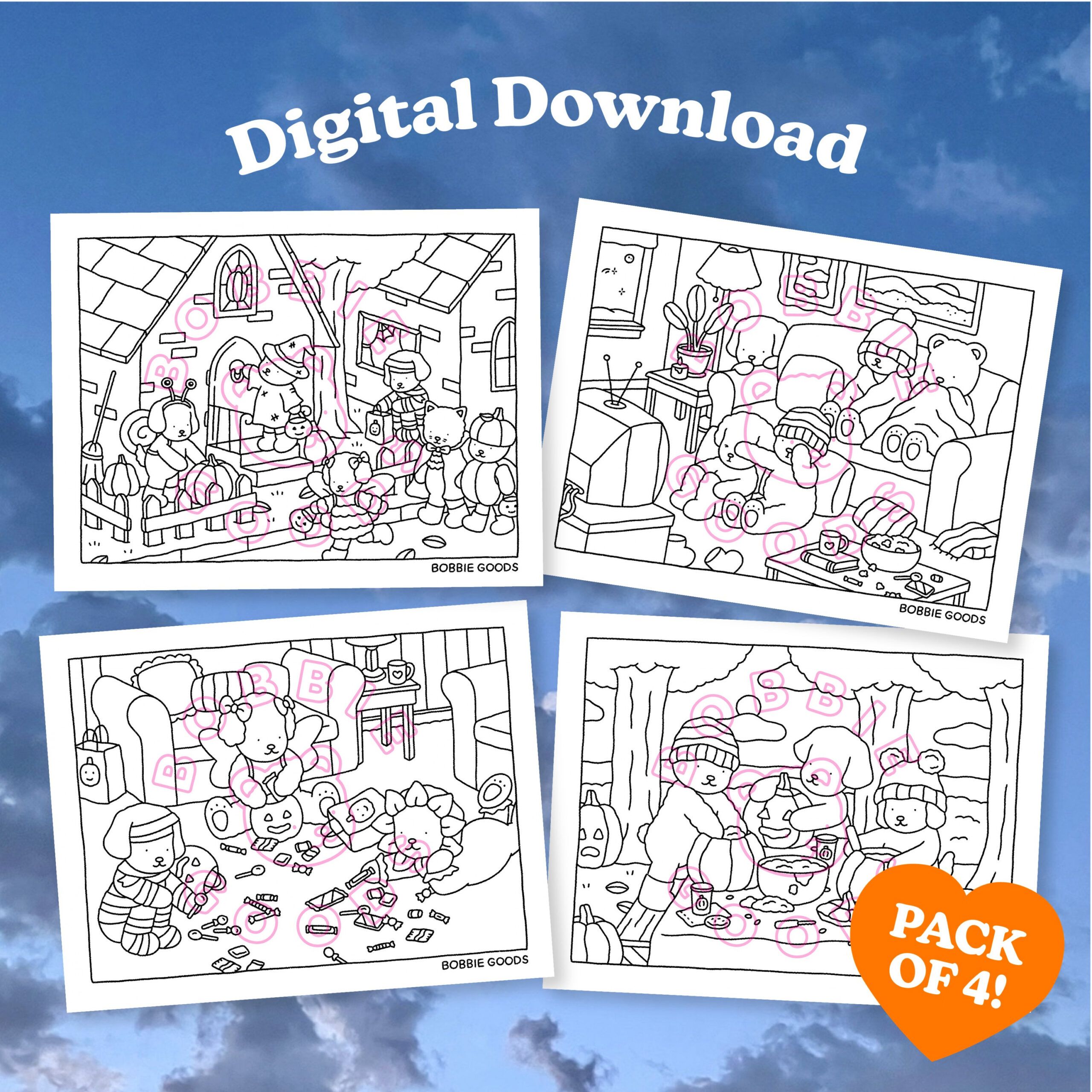 Digital Download • October Coloring Pages