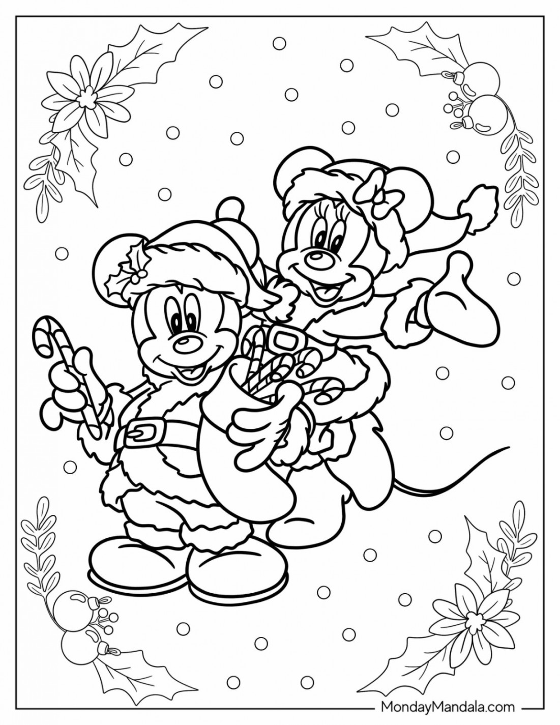 Disney Christmas Coloring Pages (Free PDF Printables)