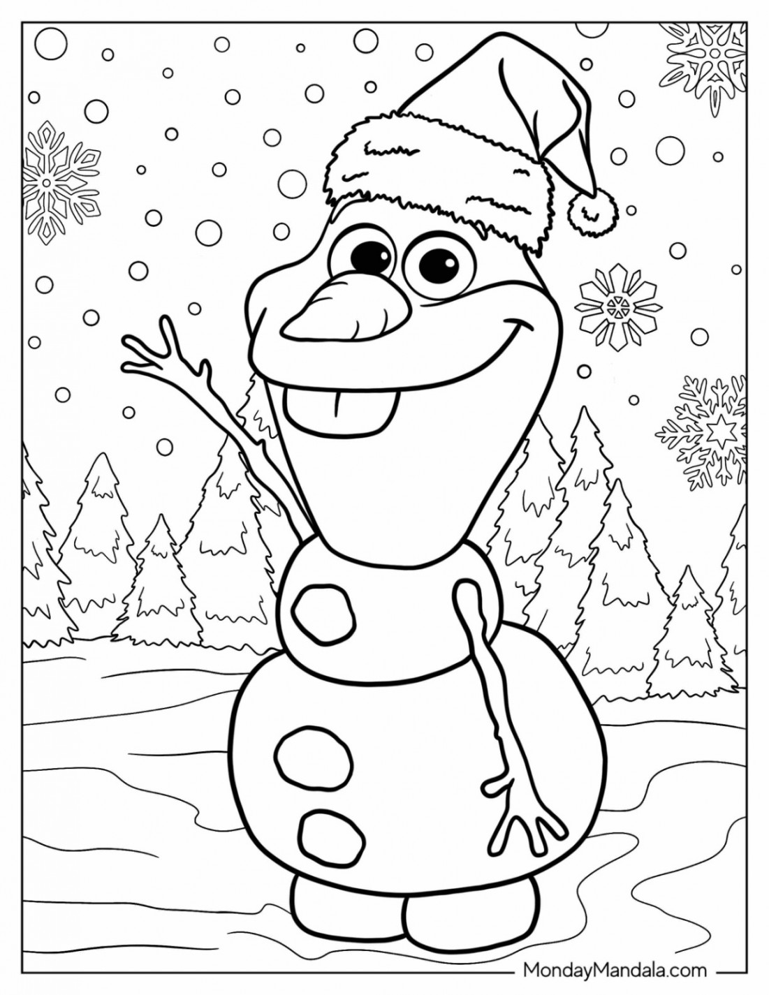 Disney Christmas Coloring Pages (Free PDF Printables)