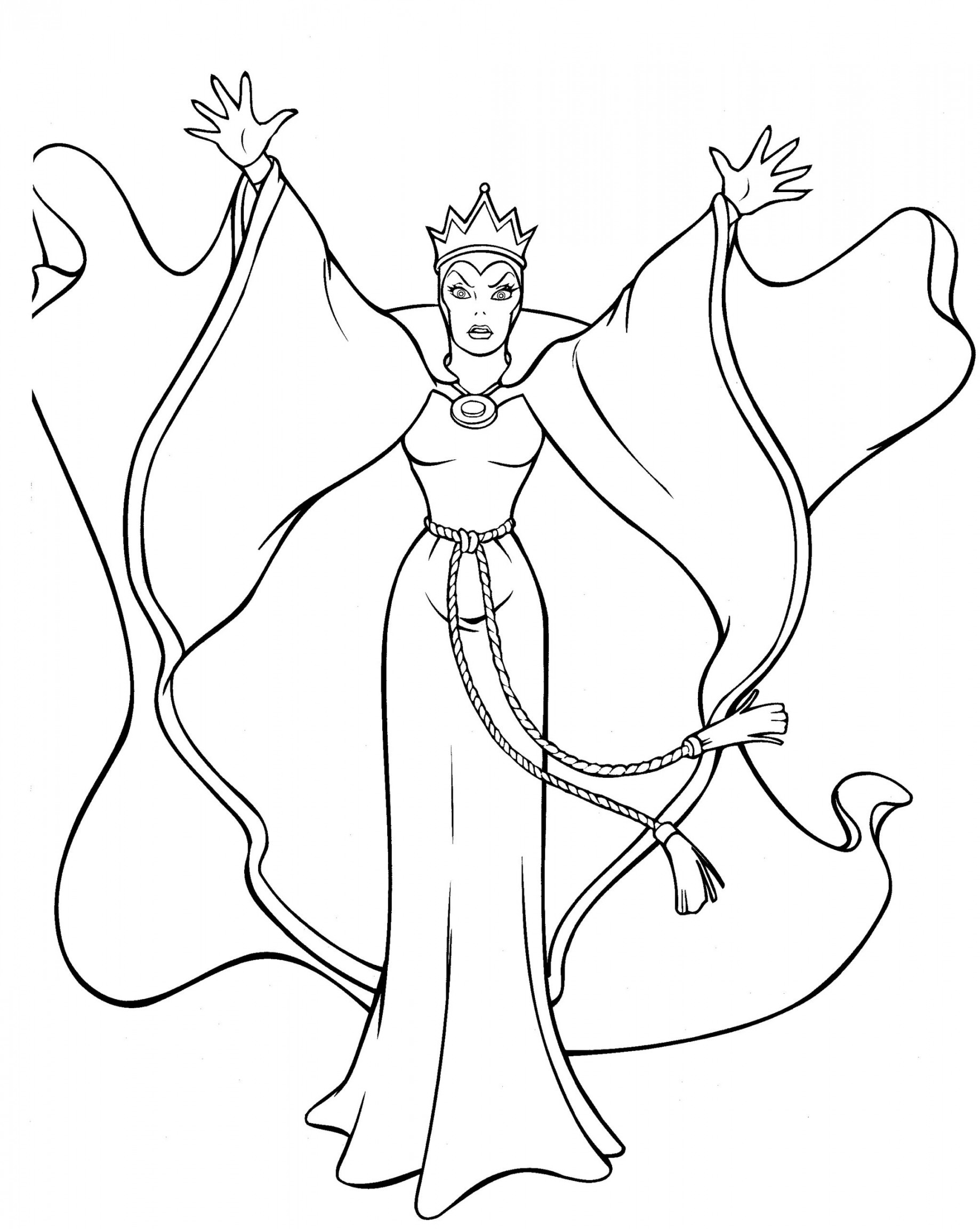 Disney Coloring Pages – Evil Queen – The Disney Nerds Podcast