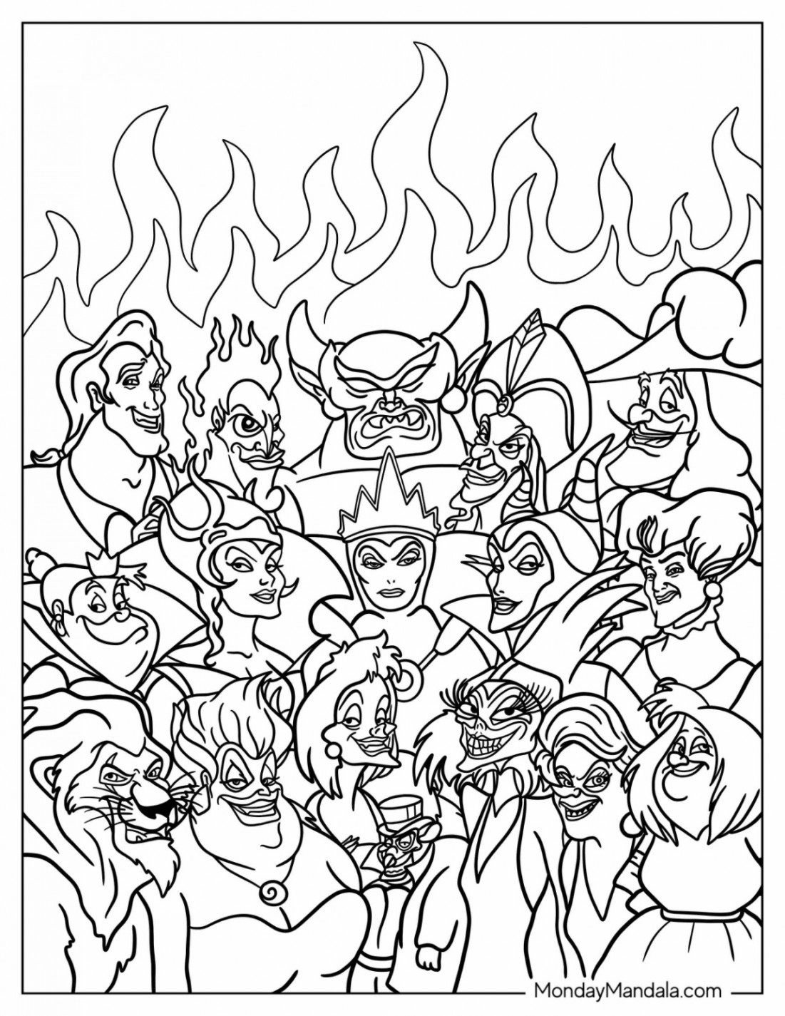 Disney Coloring Pages For Adults (Free PDF Printables)