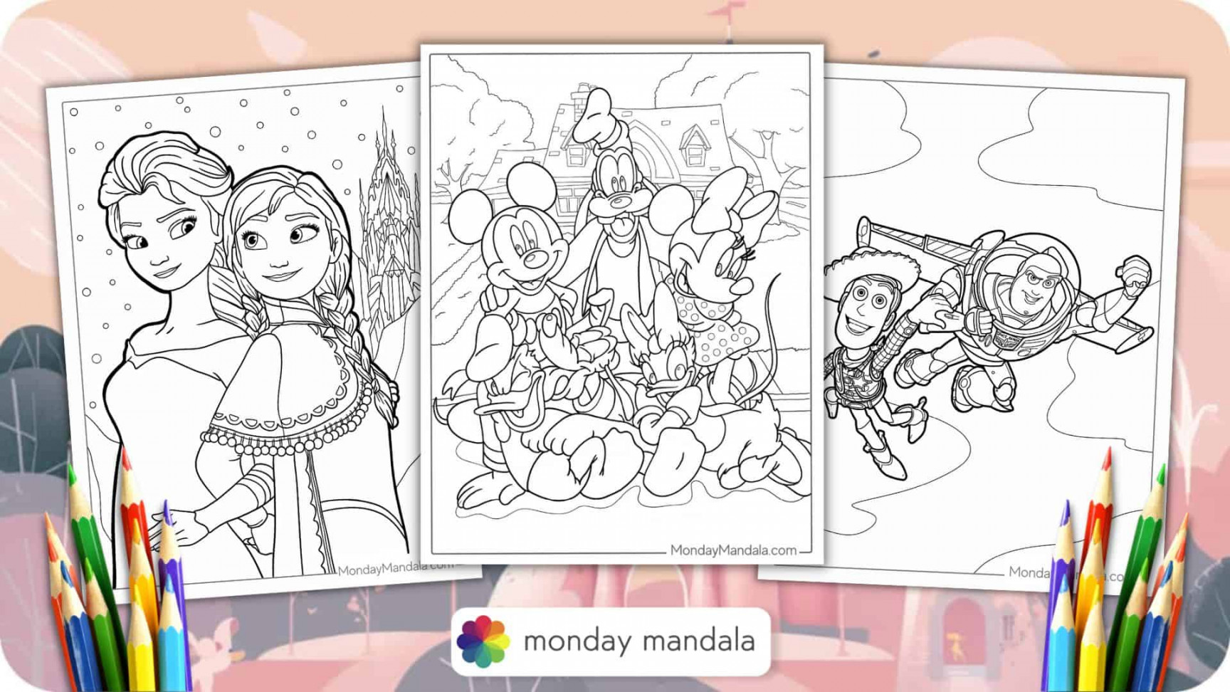 Disney Coloring Pages (Free PDF Printables)