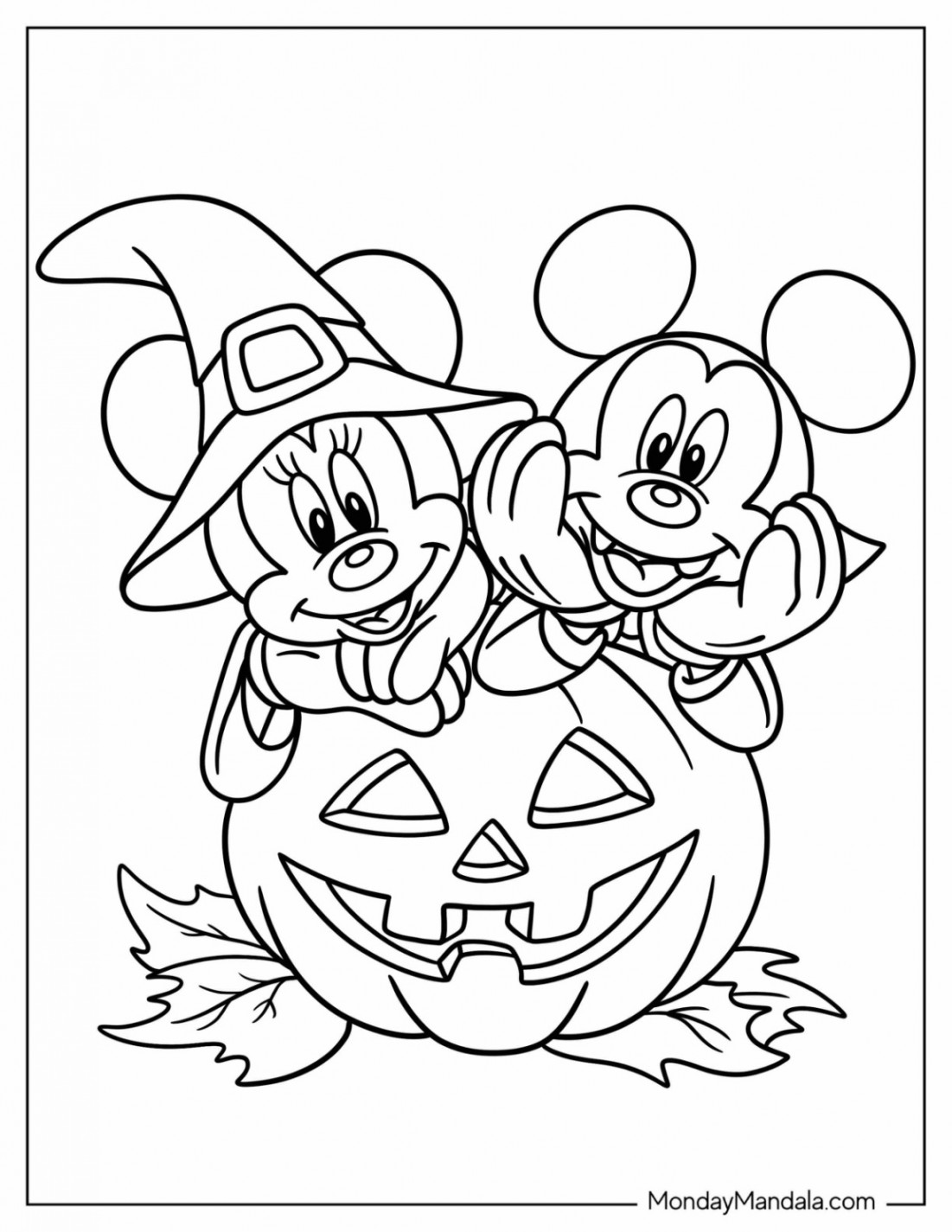 Disney Halloween Coloring Pages (Free PDF Printables)