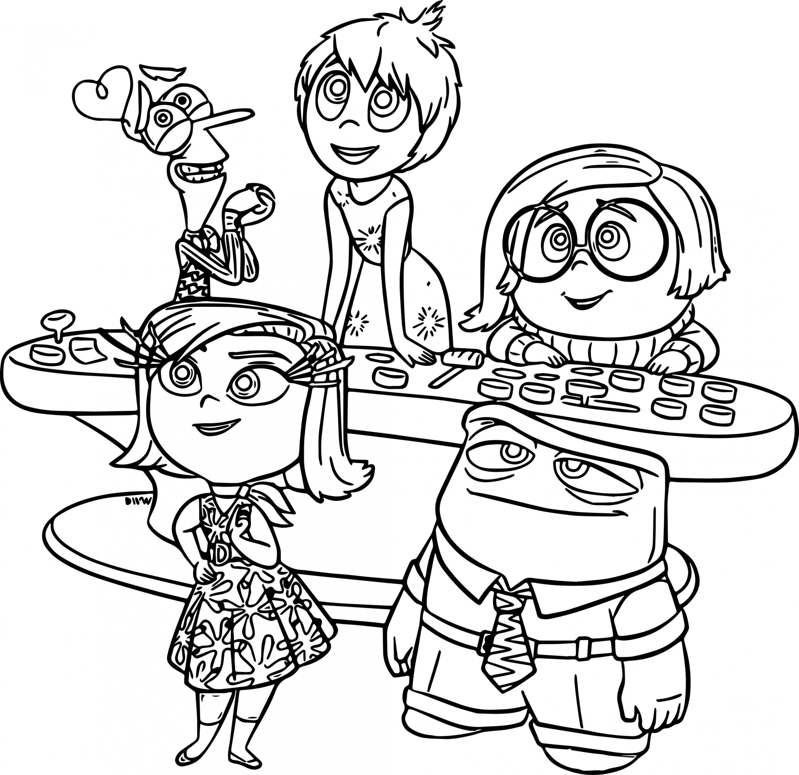 Disney Pixar Inside Out Coloring Page - Wecoloringpage