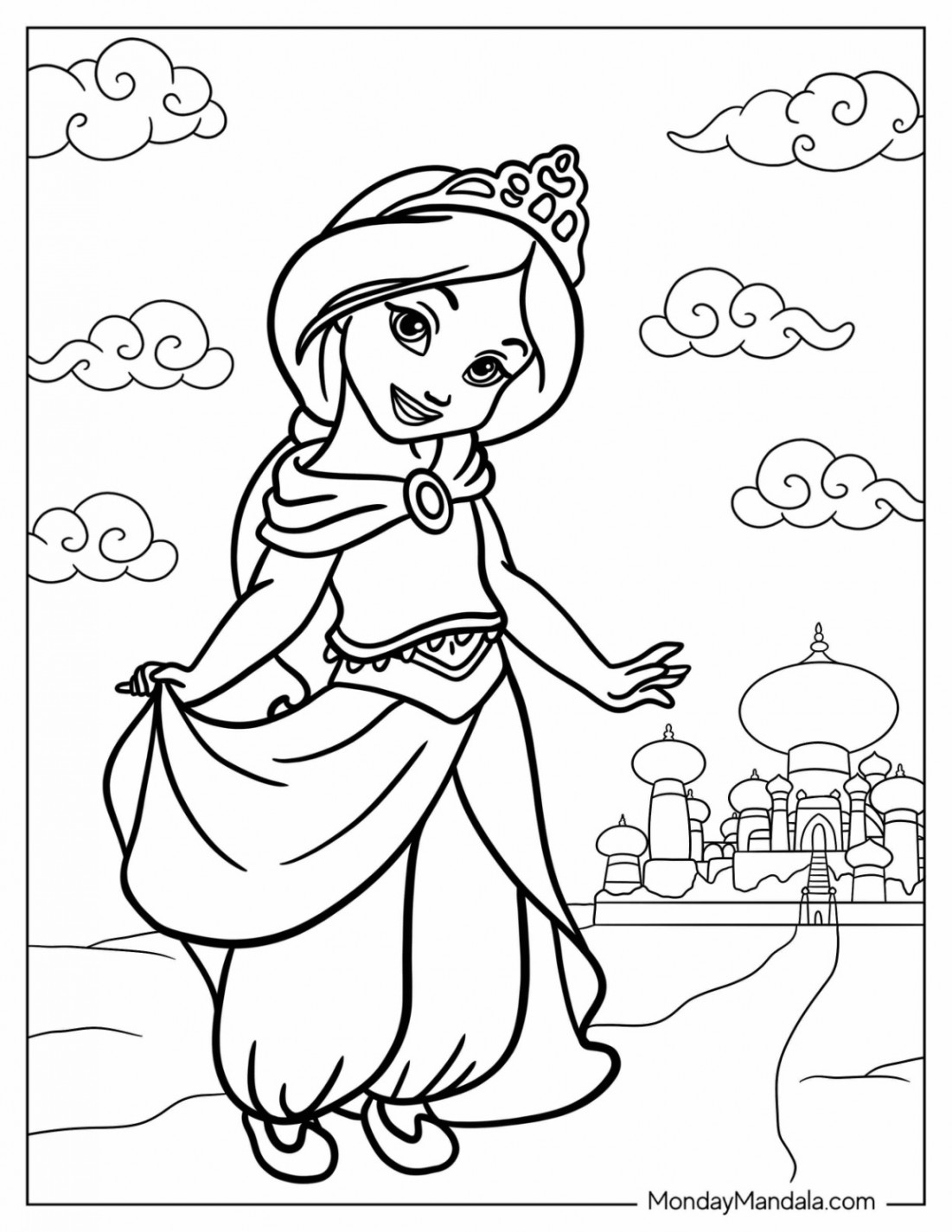 Disney Princess Coloring Pages (Free PDF Printables)