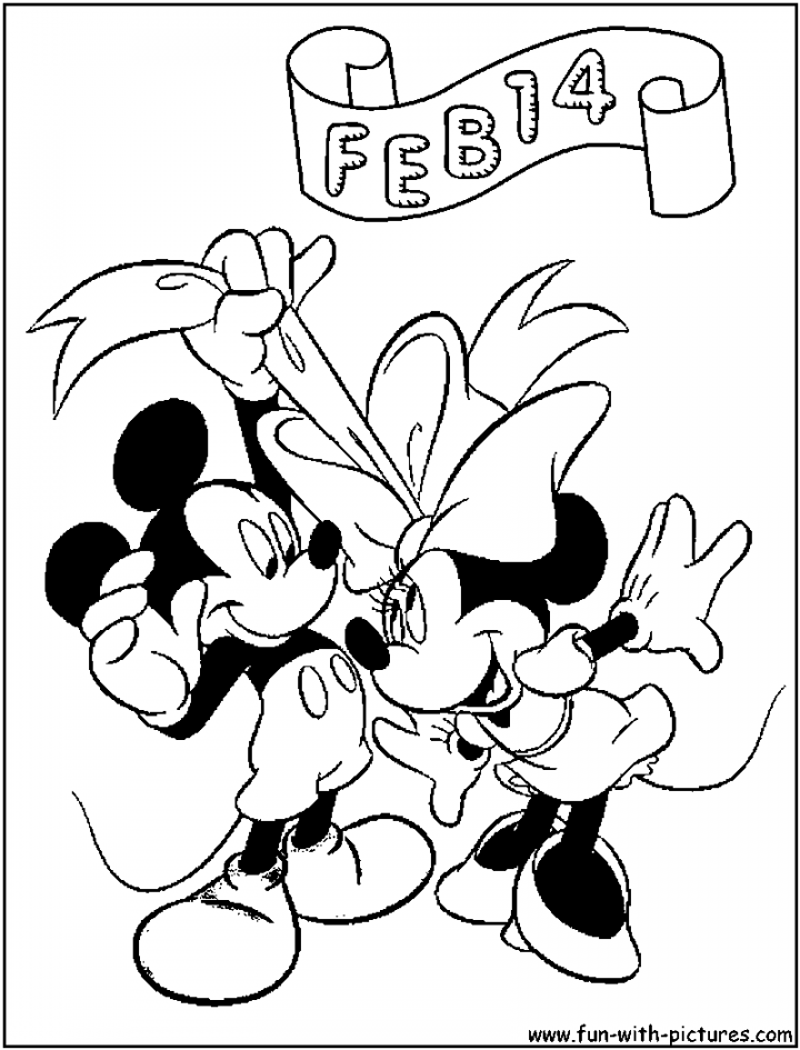 Disney Valentine Coloring Pages - Free Printable Colouring Pages