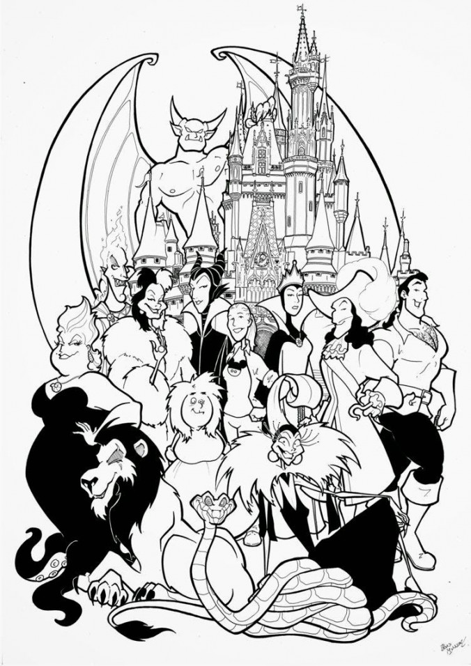 Disney Villains Coloring Pages - Coloring Labs  Disney coloring