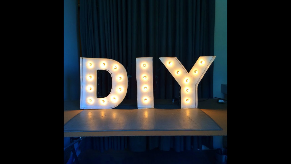 DIY Letter Lights