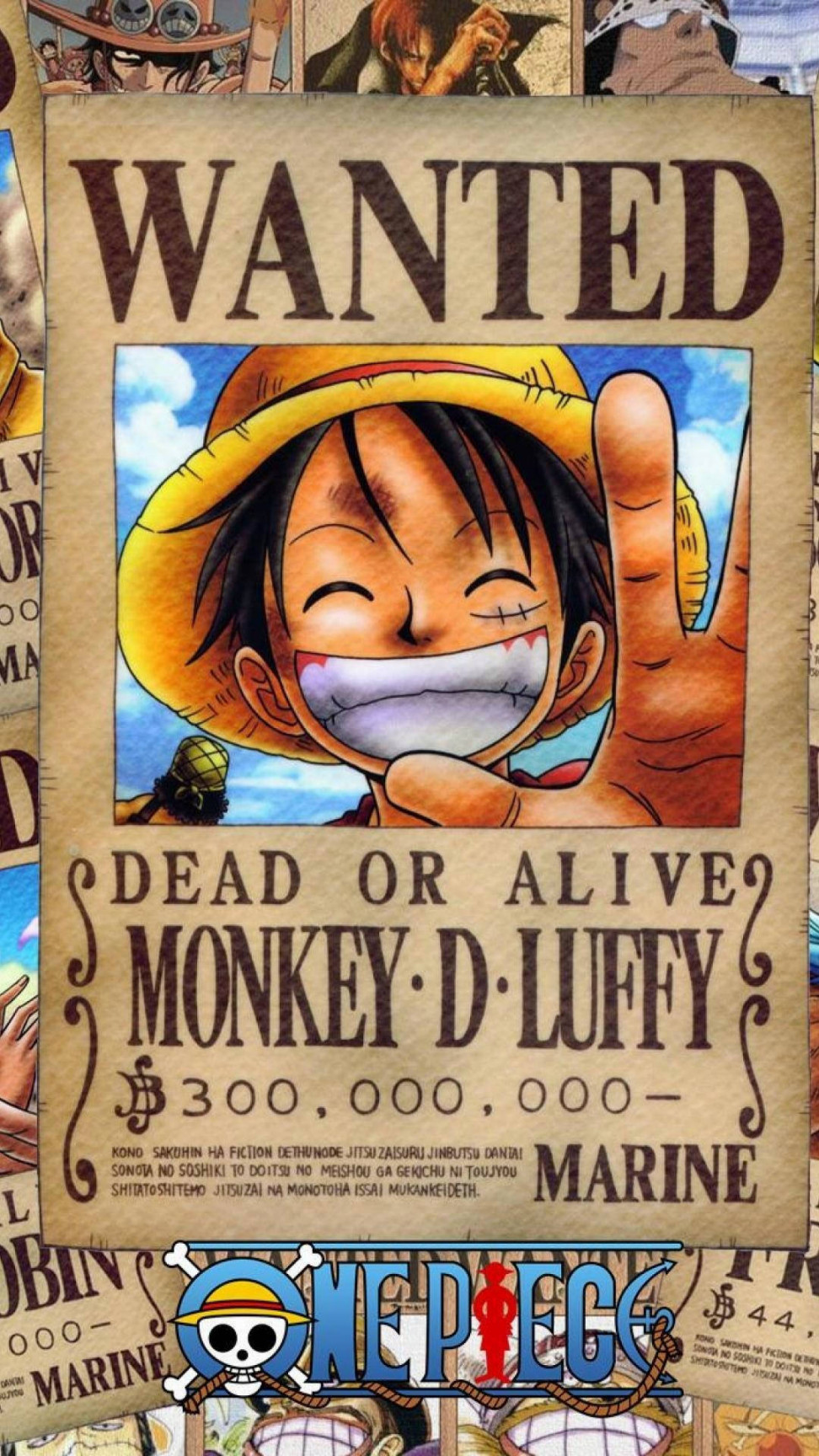 Download One Piece k Luffy Wanted Poster Wallpaper  Wallpapers