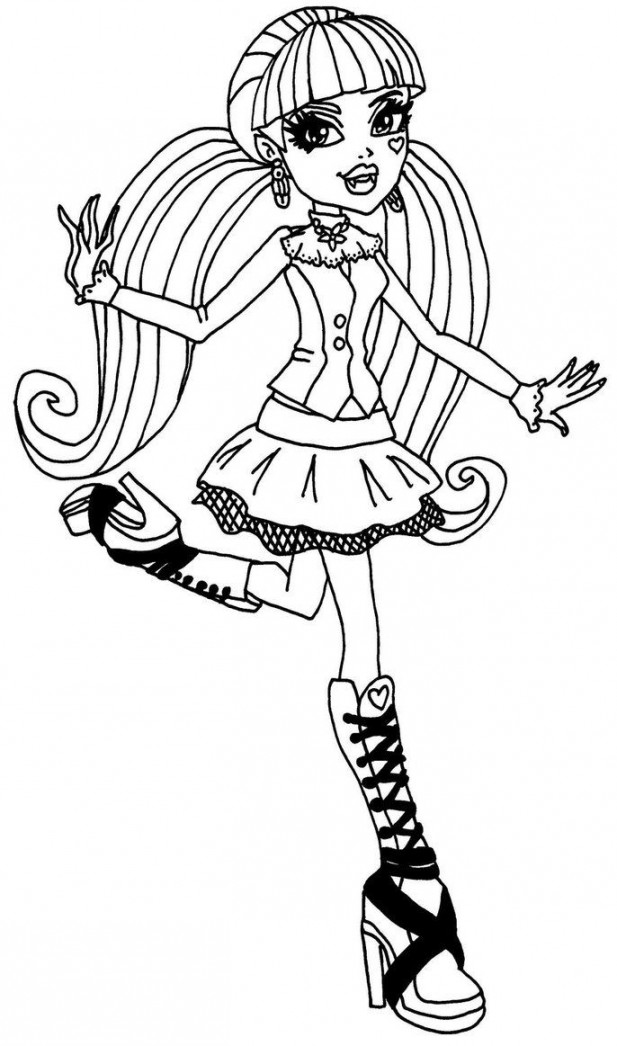 Draculaura Monster High Coloring Page  Monster coloring pages