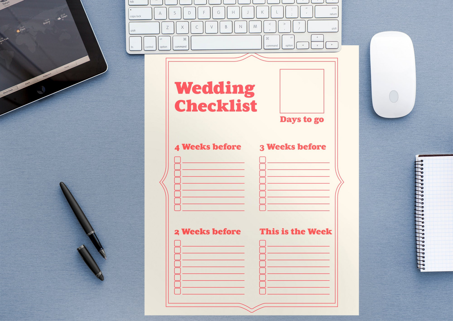 Dry Erase Wedding Checklist - Removable Wall Decal – Fathead