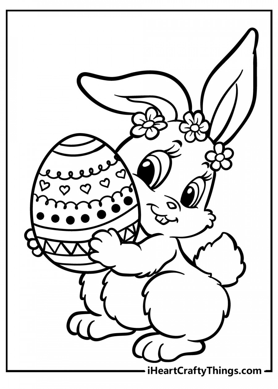 Easter Bunny Coloring Pages (% Free Printables)