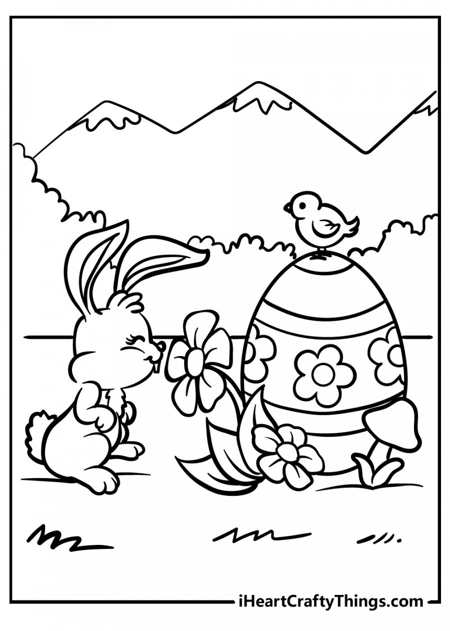 Easter Bunny Coloring Pages (% Free Printables)