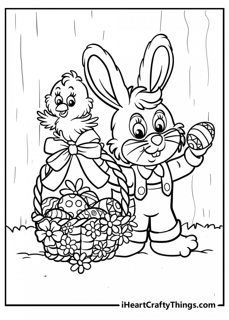 Easter Bunny Coloring Pages (% Free Printables)