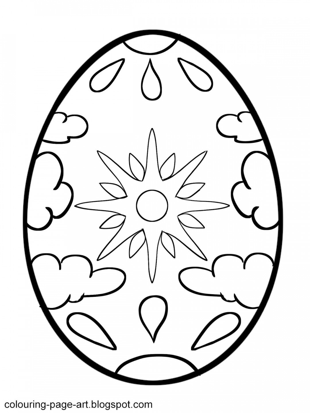 Easter Egg Printable Colouring Pages  Easter egg printable