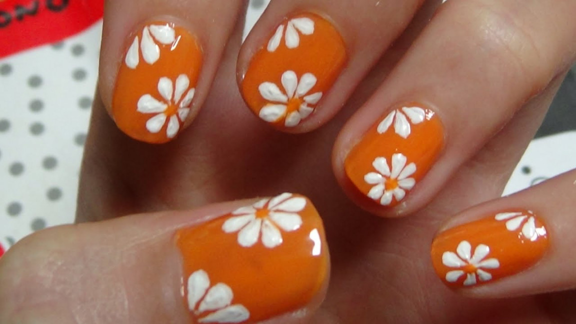 Easy Nails Art Design Using A Toothpick - Simple Flower Nail Art for  Beginners