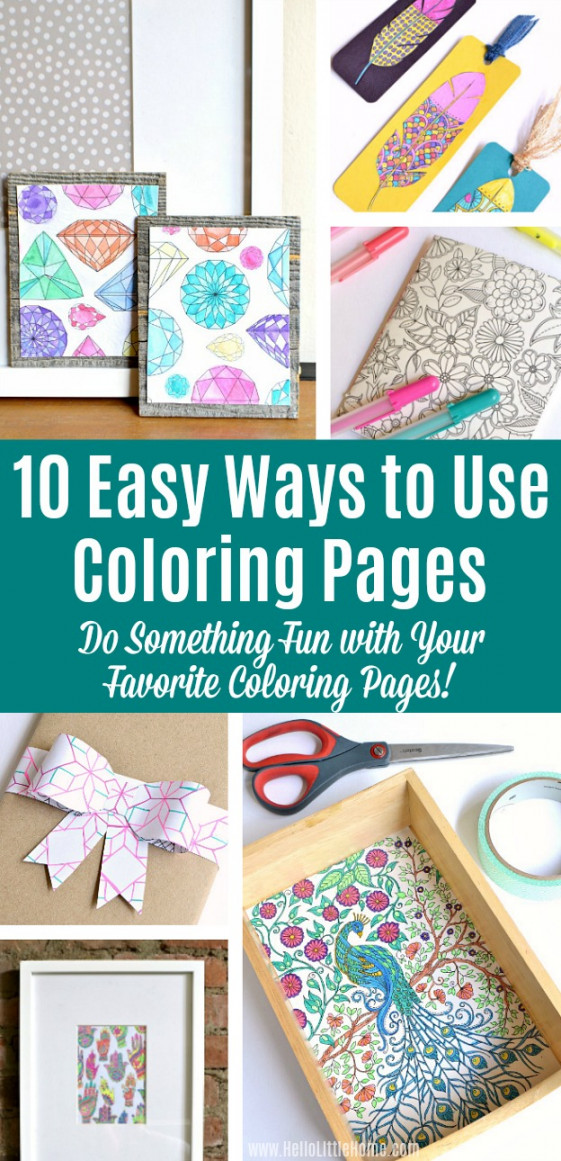 Easy Ways to Use Coloring Pages  Hello Little Home