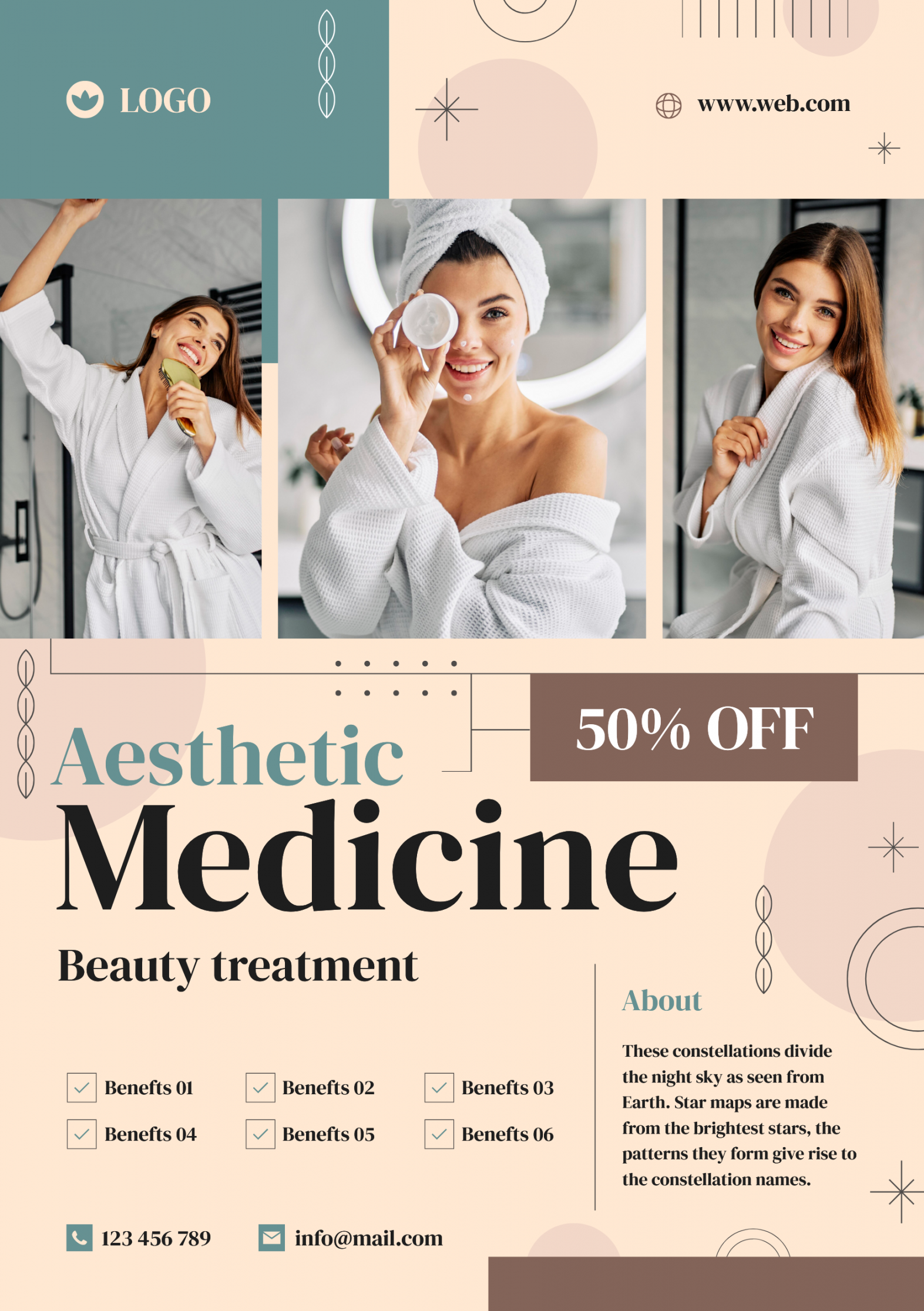 Edit this Geometric Aesthetic Medicine Flyer layout online