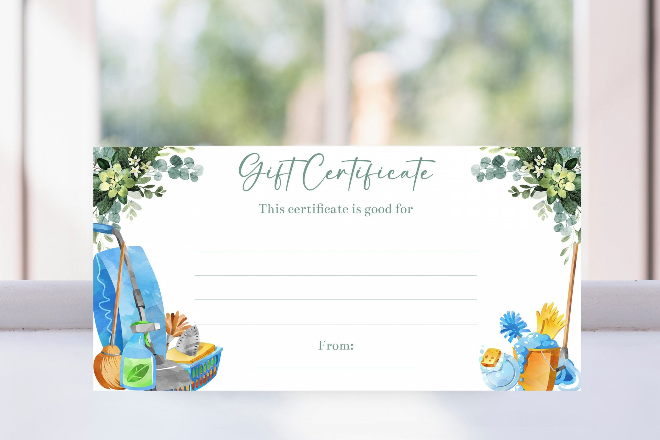 Editable House Cleaning Gift Certificate Template Printable - Etsy