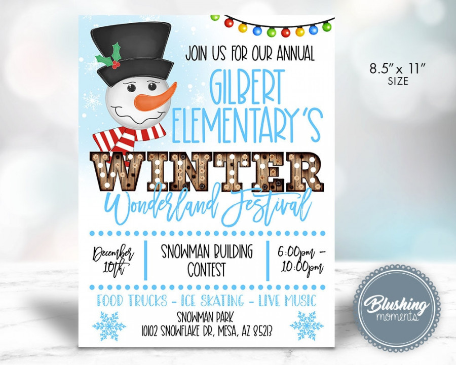 EDITABLE Winter Wonderland Festival Flyer Christmas Flyer - Etsy