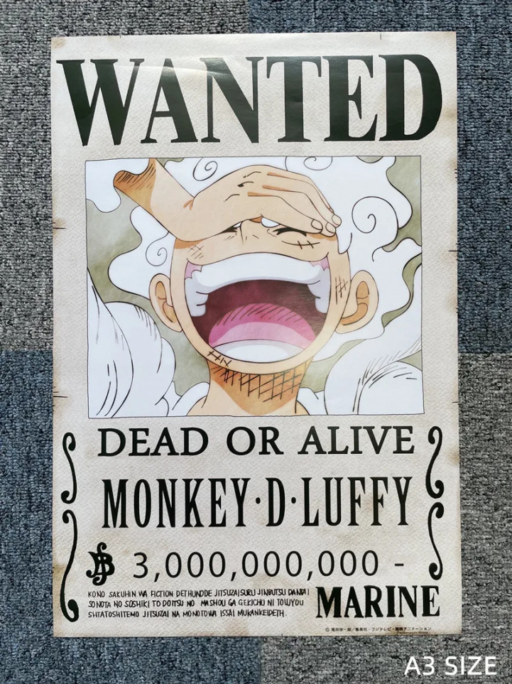 Ein Stück Ruffy Gear  Nika wollte Poster Gesetz Kind  Milliarden Beeren  Kopfgeld bestellen neuesten vier Kaiser A A One piece Poster Spielzeug