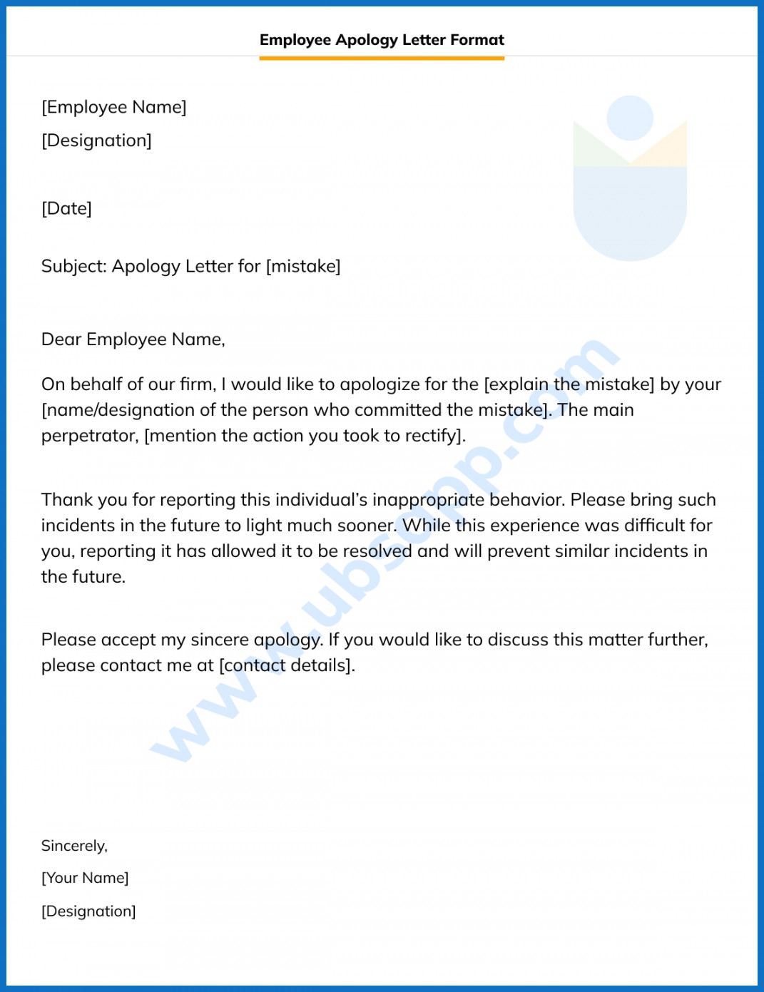 Employee Apology Letter - Format, Meaning, Example, and Know How