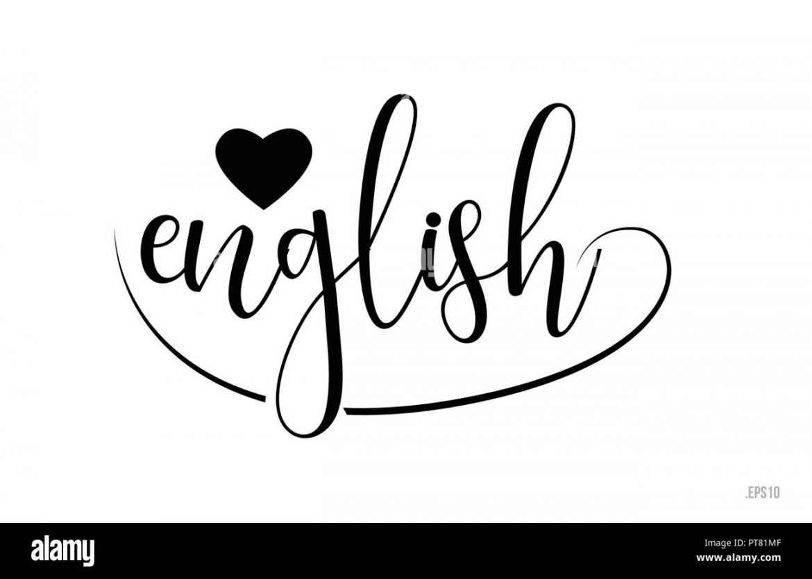 english word text with black and white love heart suitable for