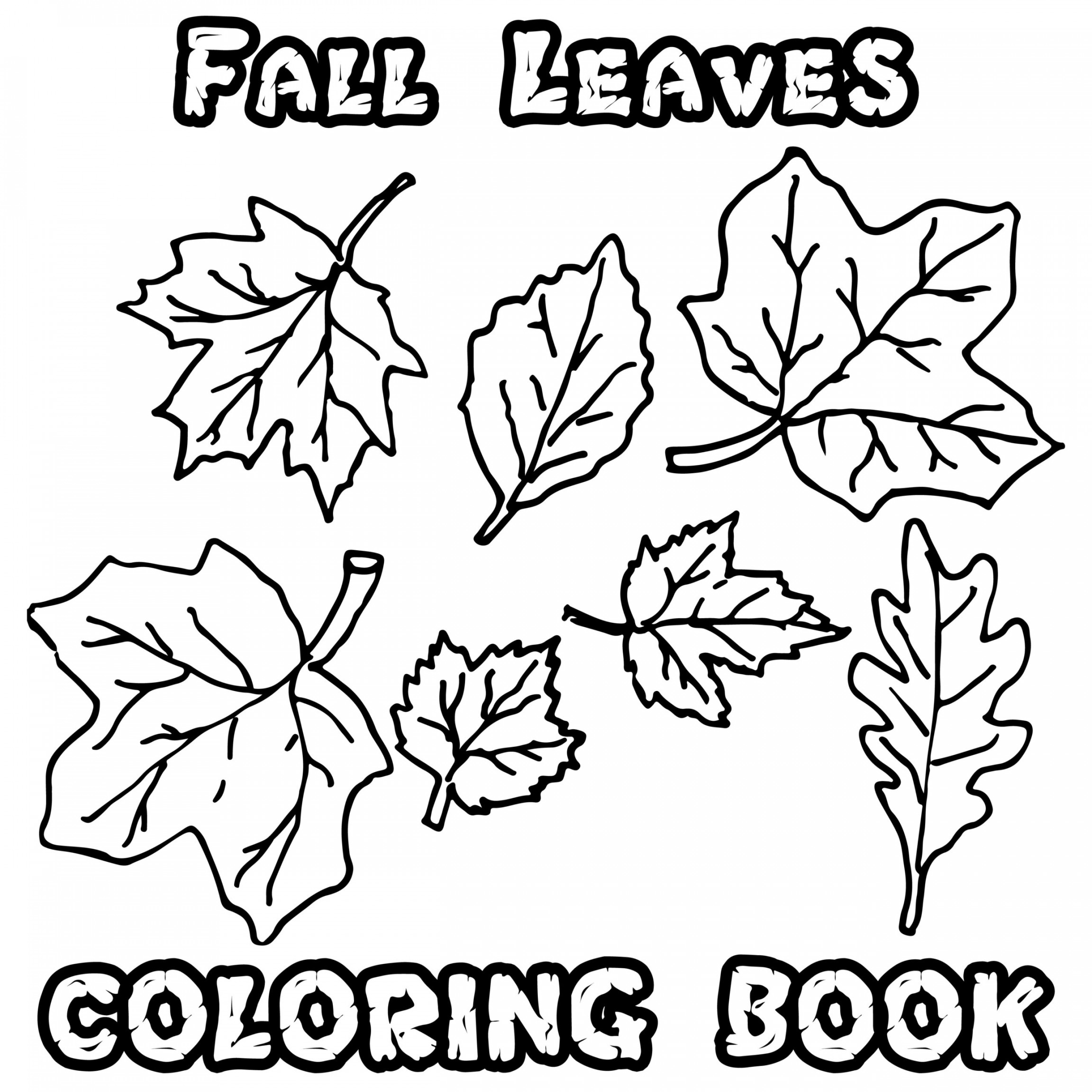 fall leaves coloring book : Leaves Autumn coloring pages  Made By