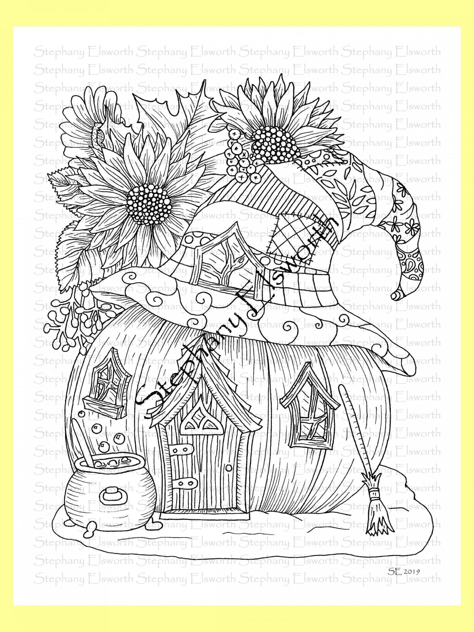 Fall Pumpkin Fairy House  / X  Printable Instant Download - Etsy