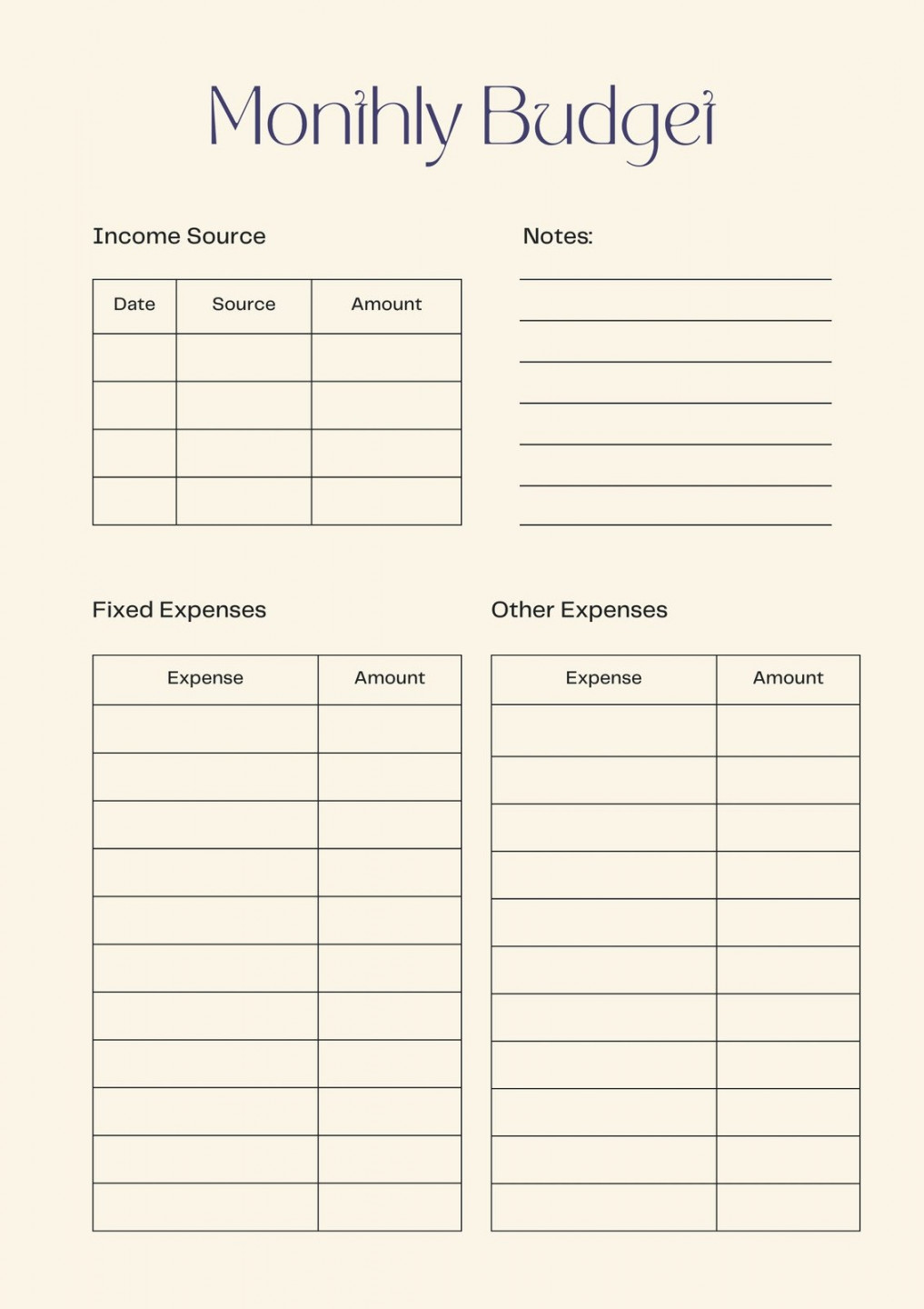 Free and customizable budget templates