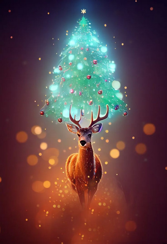 Free Christmas Background with Deer  Merry christmas pictures