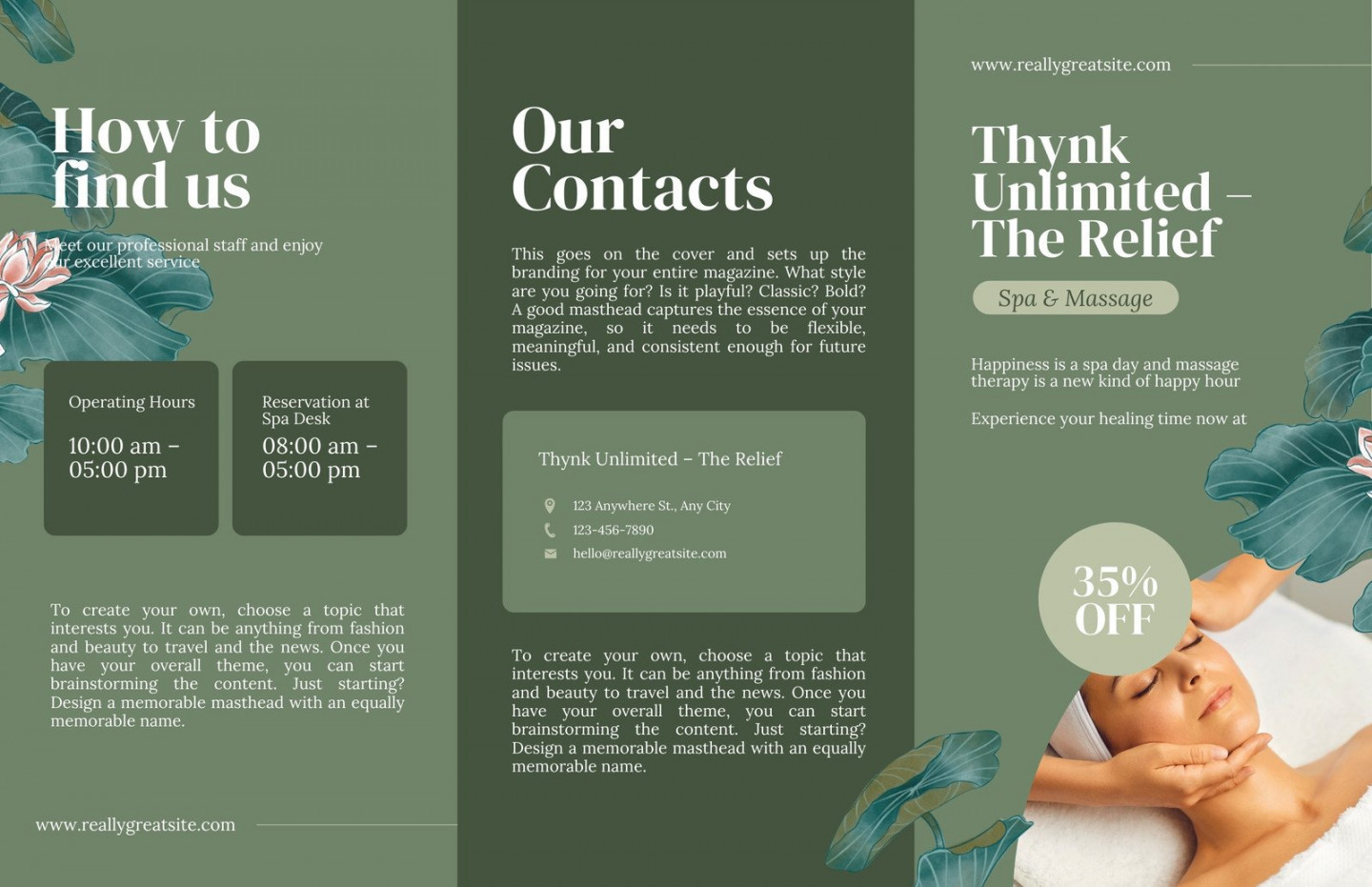 Free custom printable Z-fold brochure templates  Canva