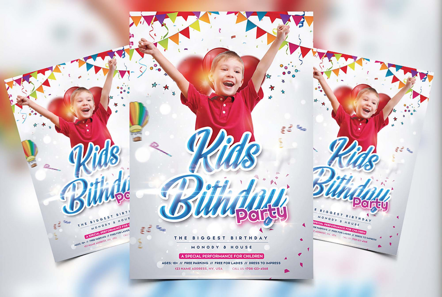 Free Kids Birthday Flyer Template (PSD)