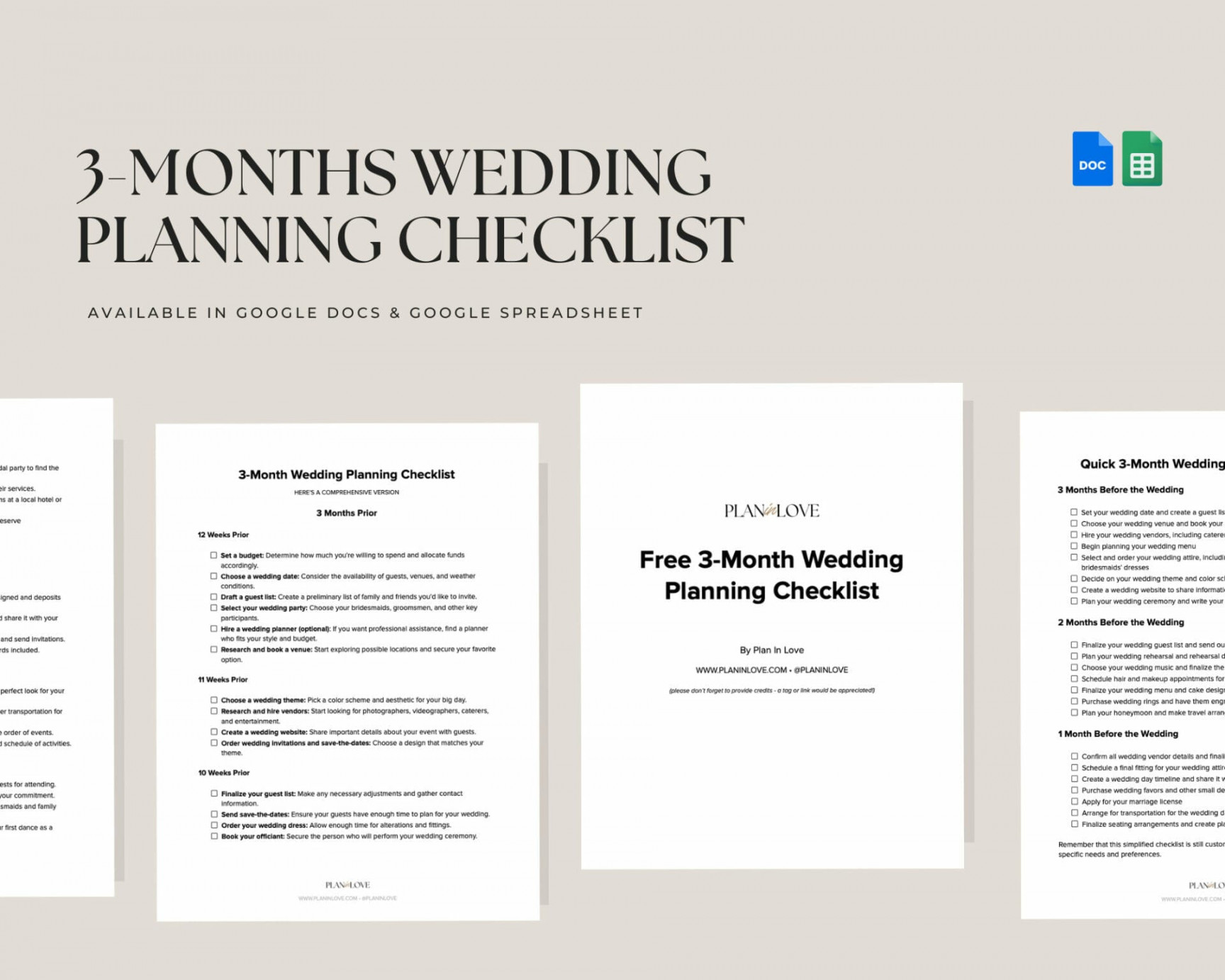 Free -Months Wedding Planner Checklist - Plan In Love