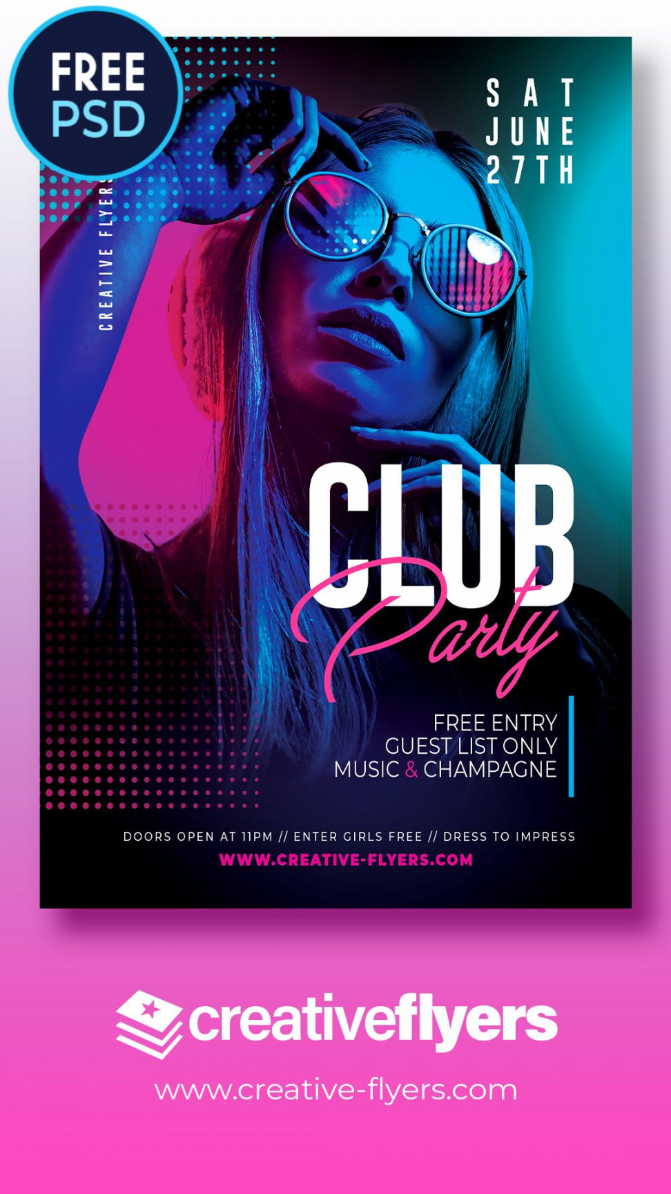 Free Night Club Flyer Template For Photoshop - Creative Flyers