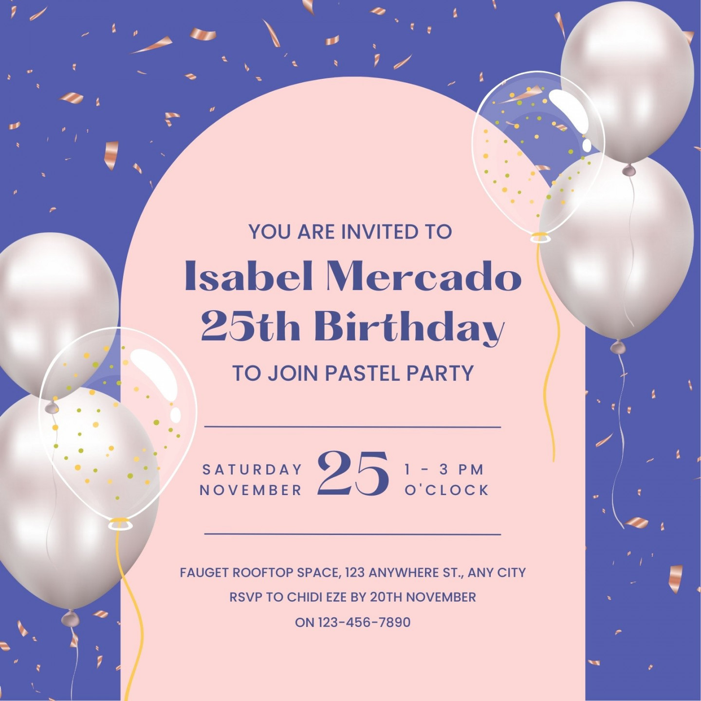 Free printable adult birthday invitation templates  Canva