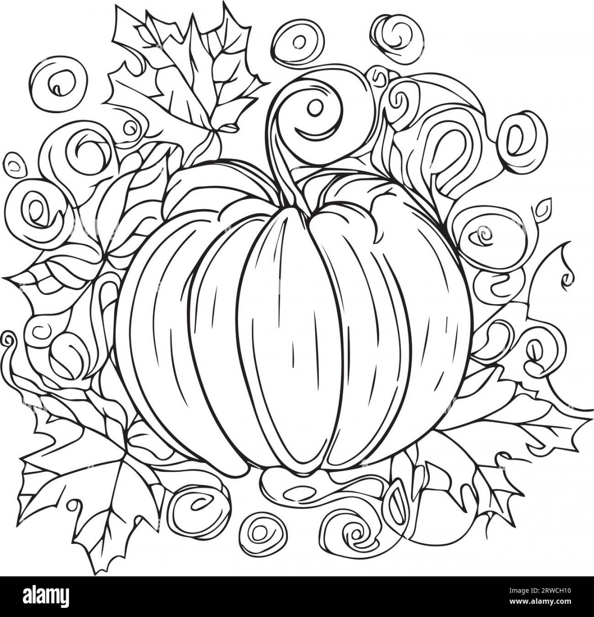 free printable coloring pages, hand drawing autumn coloring sheet