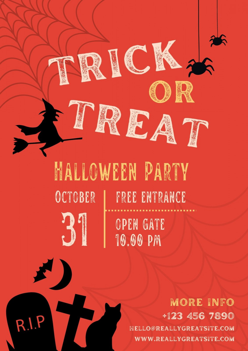 Free, printable, customizable Halloween flyer templates  Canva