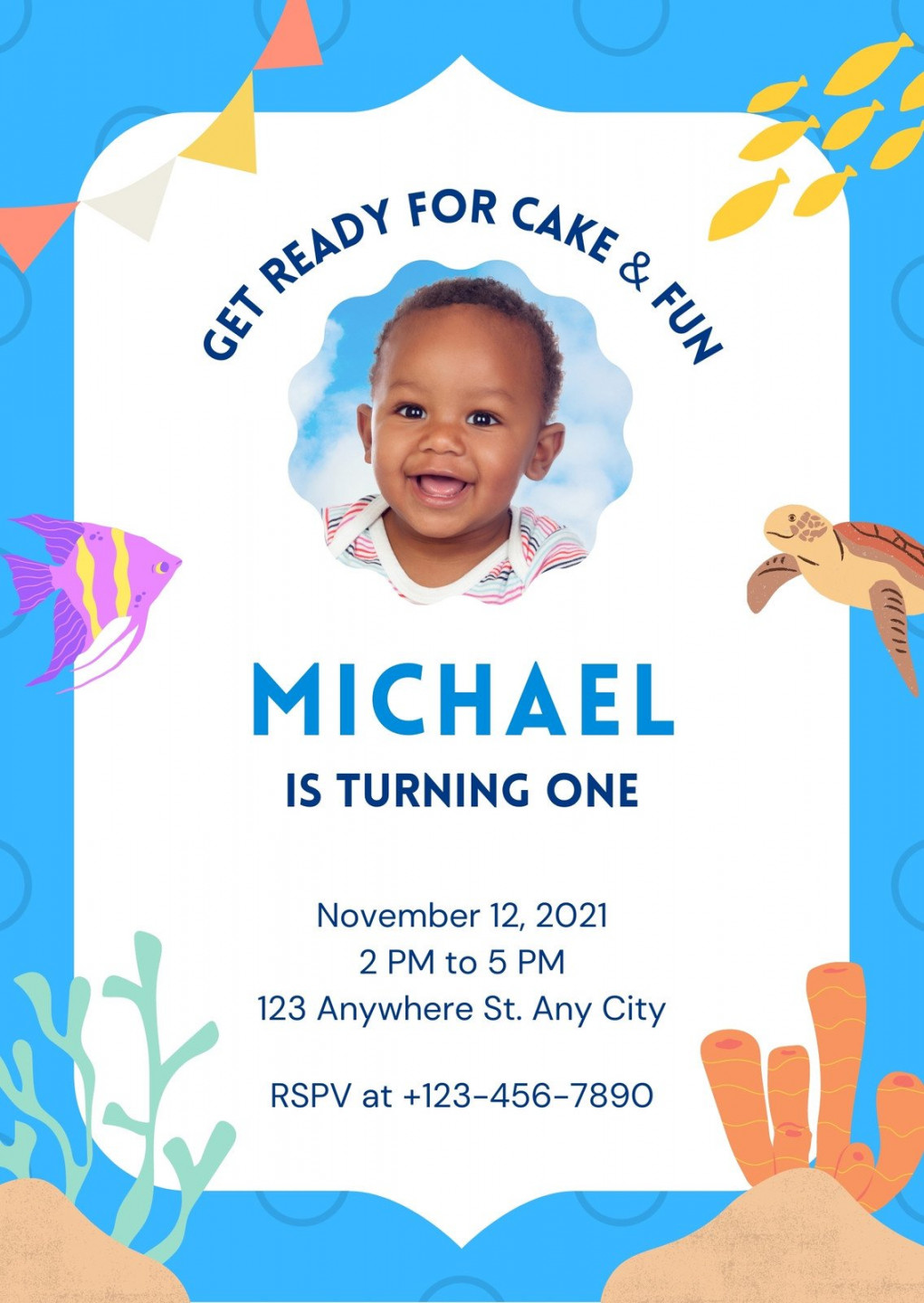 Free, printable, customizable st birthday invitation templates