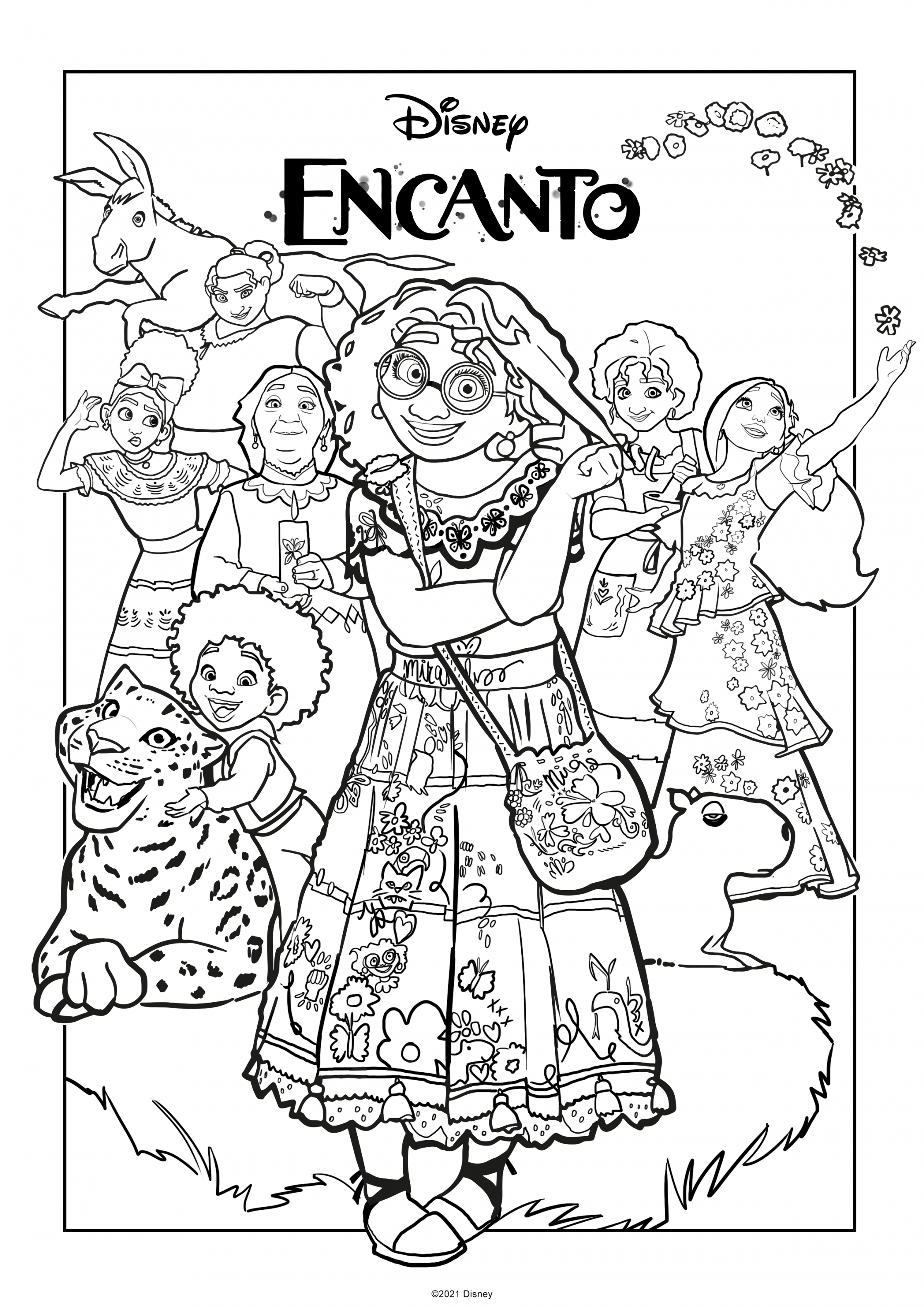 Free Printable Disney ENCANTO Coloring Pages  Family coloring