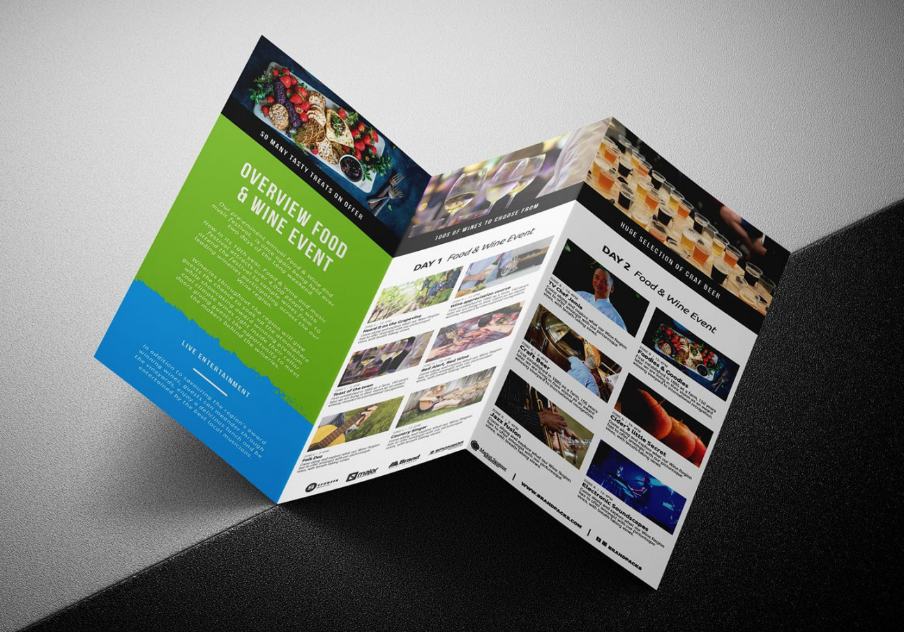 Free Tri-Fold Brochure Template for Events & Festivals - PSD, Ai