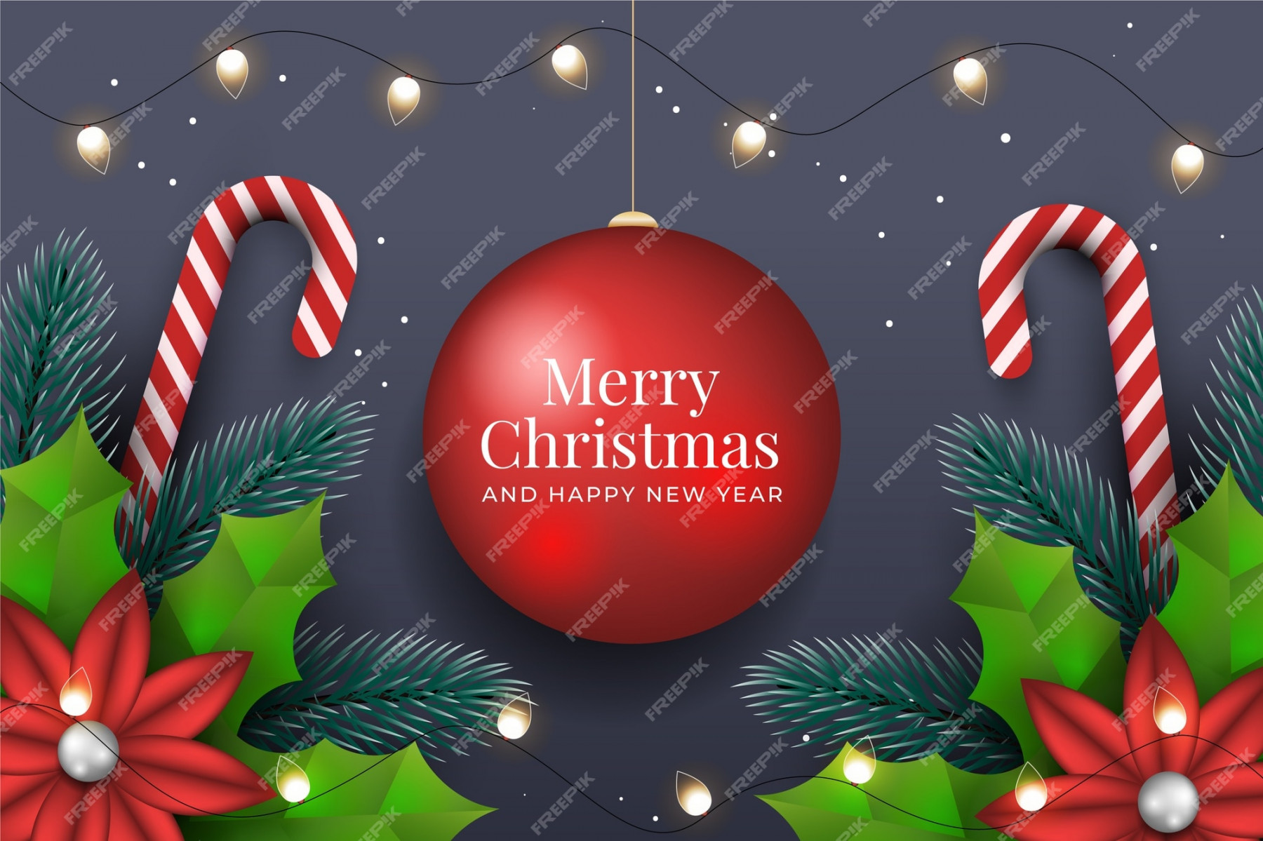 Free Vector  Realistic christmas background