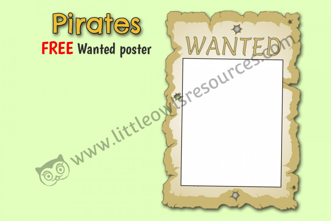 FREE Wanted Poster Early Years (EYFS) Printable Resource — Little