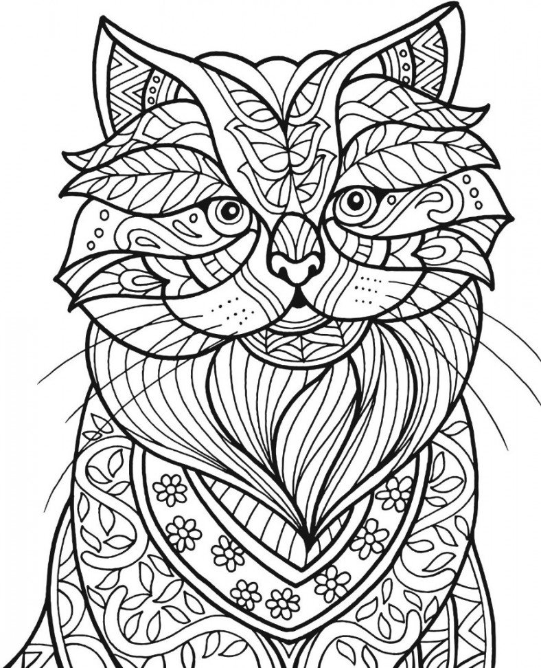 Freebie Friday Cat Adult Coloring Book TY Page