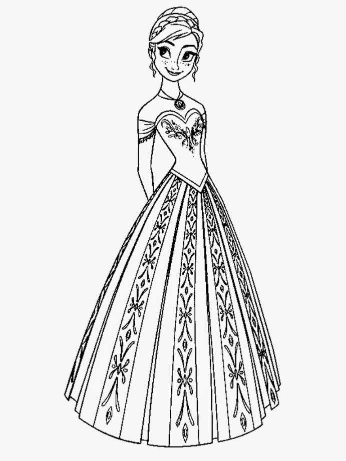 Frozen Coloring Pages Anna  Coloring Pages Images  Frozen