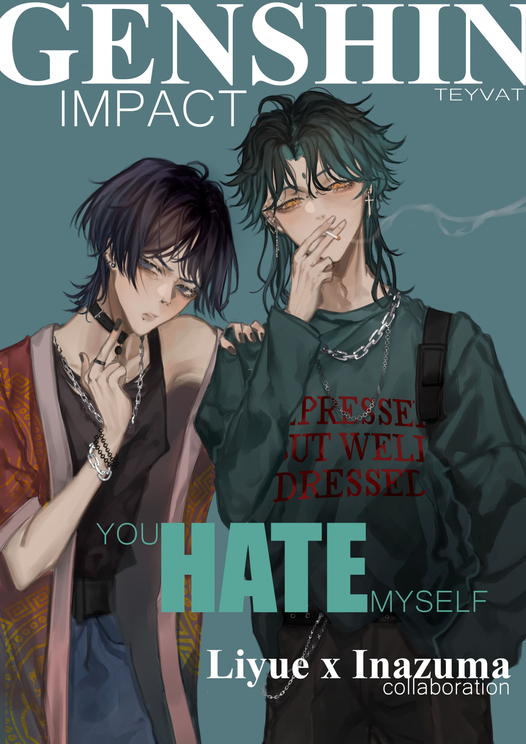 Genshin Impact Fanart Magazine cover ver by bellfairc on DeviantArt