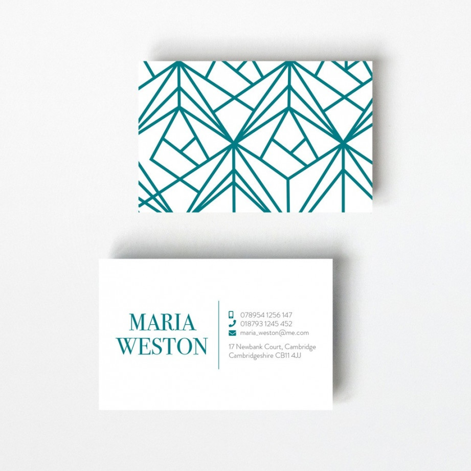 Geometric Design Business Card  Able Labels