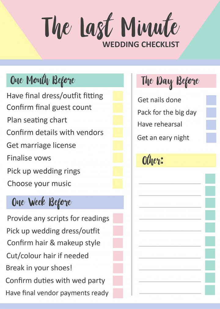 GRAB THIS FREE PRINTABLE LAST MINUTE WEDDING CHECKLIST  Bespoke