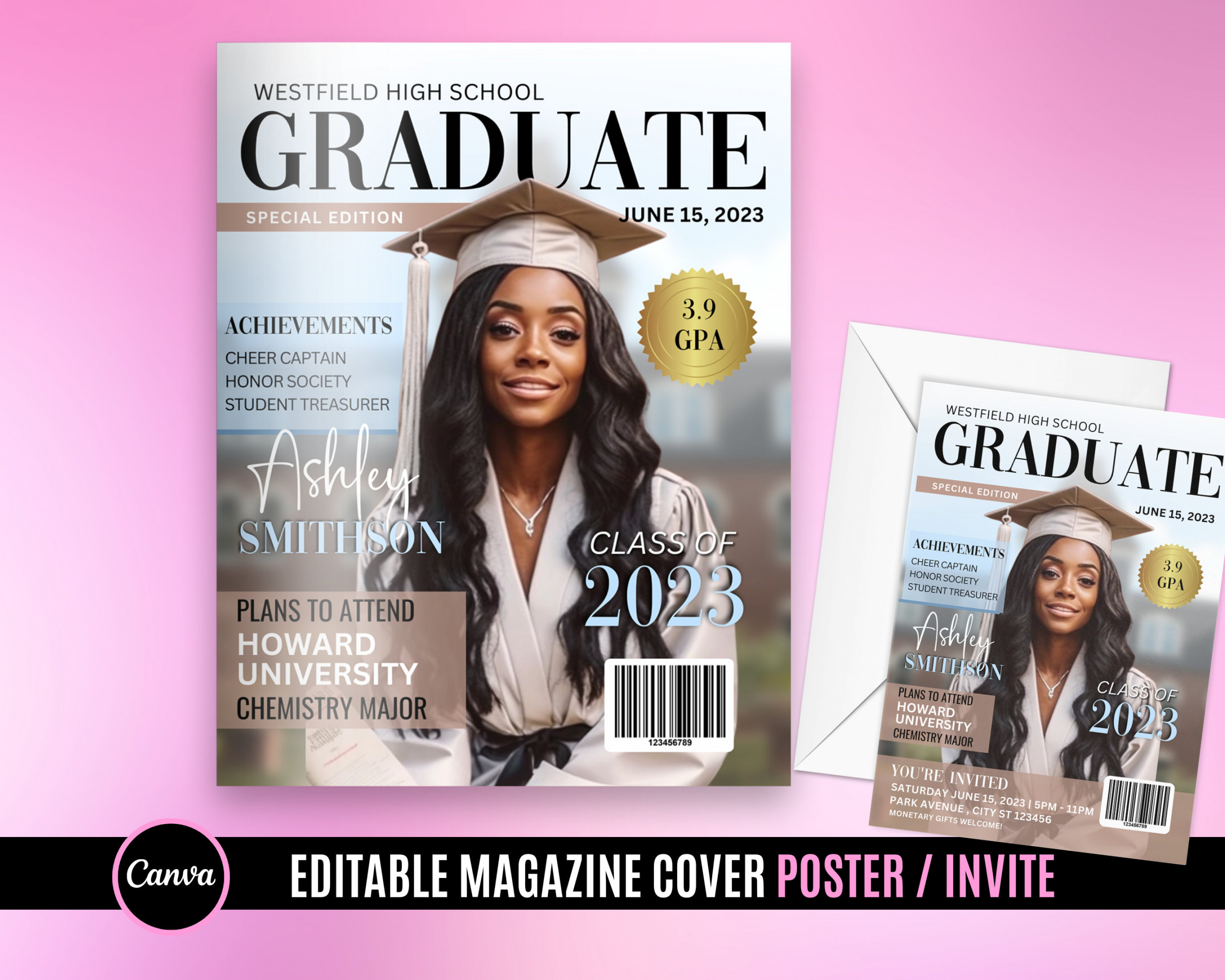 Graduation Magazine Cover Magazine Cover Prom Homecoming - Etsy